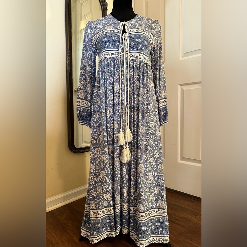 R. Vivimos Bohemian V-Neck Midi Dress - Picture 4 of 8